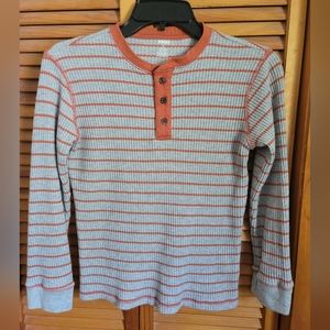 EUC Gymboree Kids Long Sleeve Waffle Knit Henley Tee Size 8